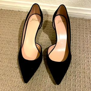 Black J.Crew suede heels. Size 10.